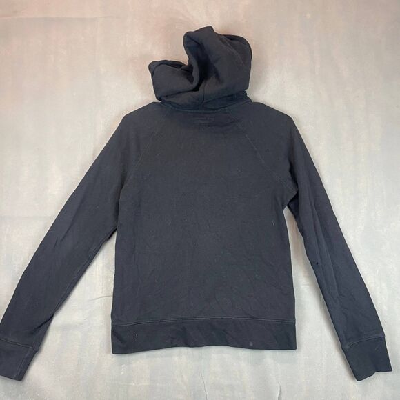 Aeropostale Zip Hoodie Women Small Black NY Logo Casual Warm Sweatshirt Y2K - Picture 6 of 8